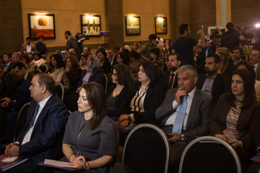 The International Protocol on Sexual Violence in Conflict was launched in Kurdish. April 19, 2016. (Photo: Kurdistan24 / Alexandre Afonso)